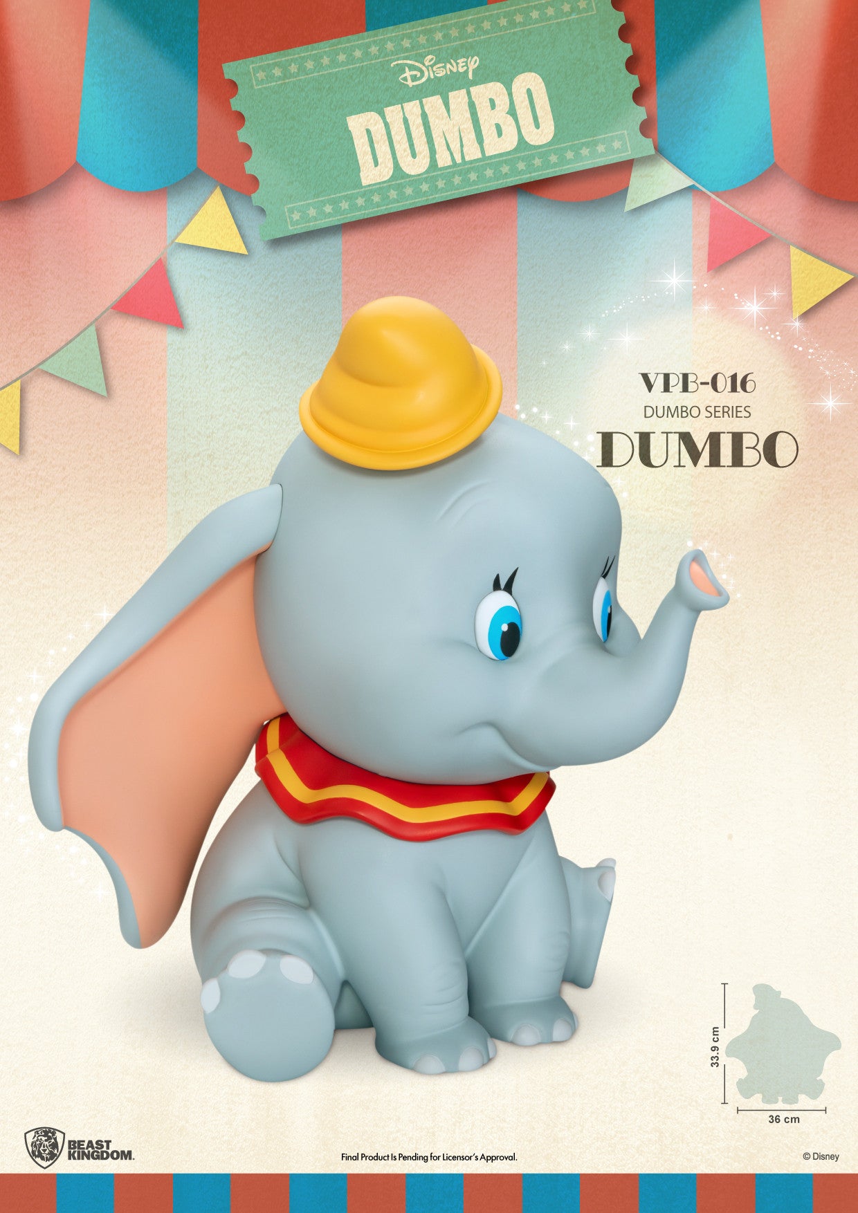 Beast Kingdom Piggy Bank Vinyl Large Dumbo Series Dumbo