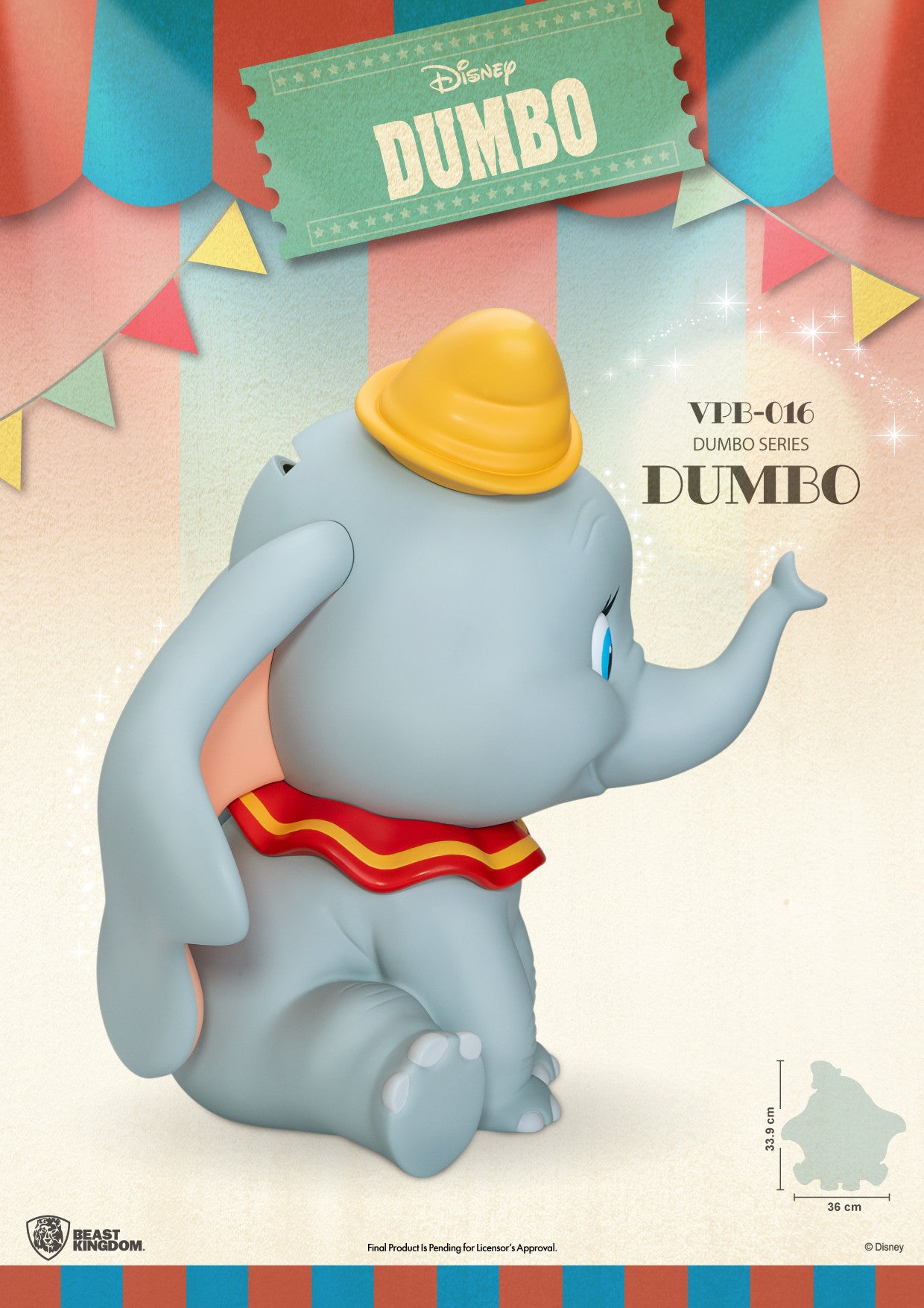 Beast Kingdom Piggy Bank Vinyl Large Dumbo Series Dumbo