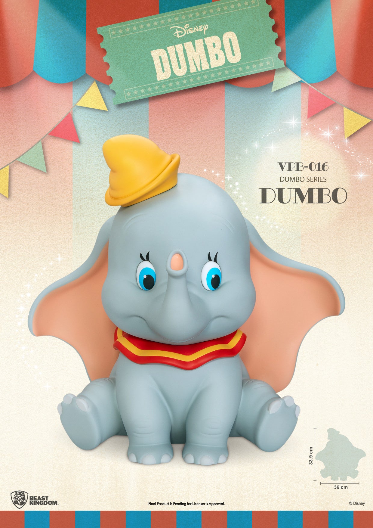 Beast Kingdom Piggy Bank Vinyl Large Dumbo Series Dumbo