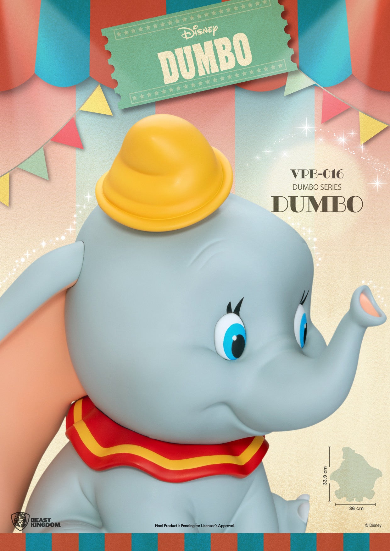 Beast Kingdom Piggy Bank Vinyl Large Dumbo Series Dumbo
