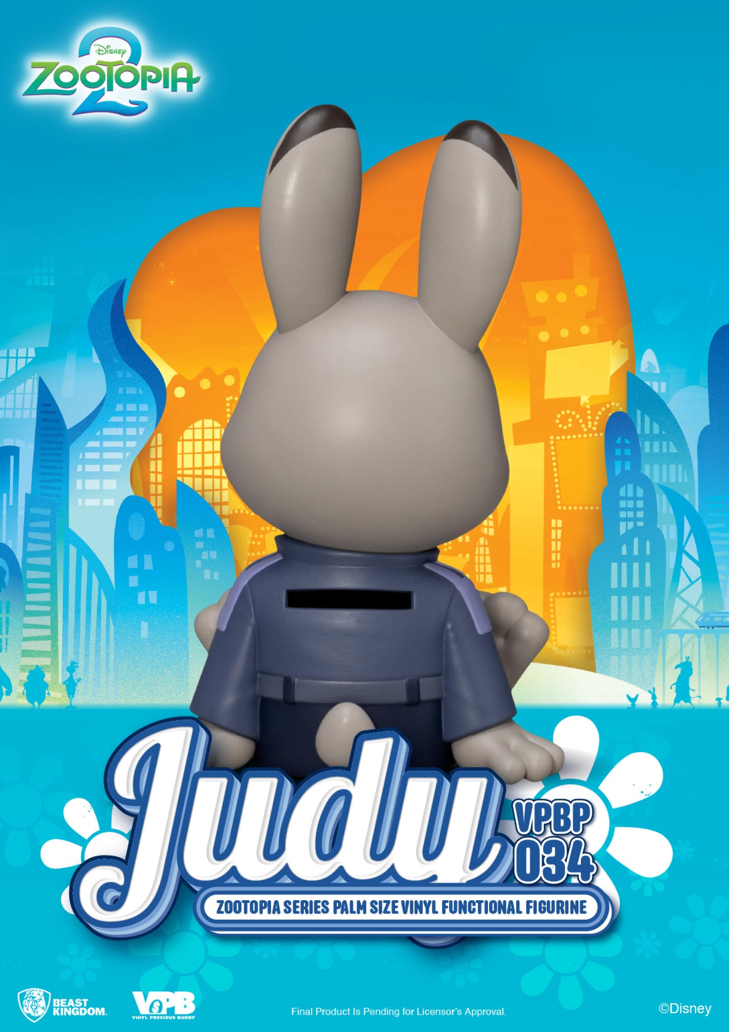 Beast Kingdom Piggy Bank Zootopia Series Palm Size Vinyl Functional Figurine Judy