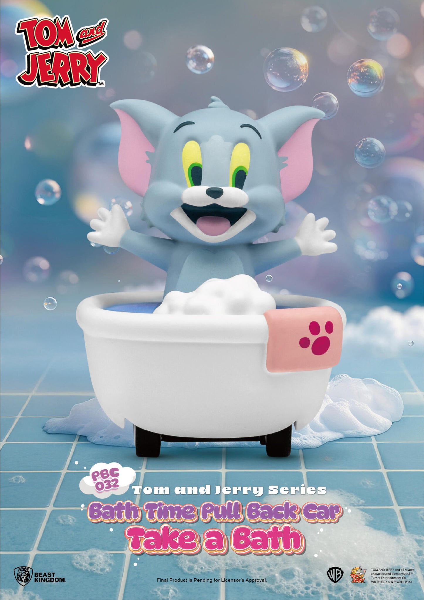 Beast Kingdom Pull Back Car Tom and Jerry Series Bath Time Blind Box Set (6 in the Assortment)