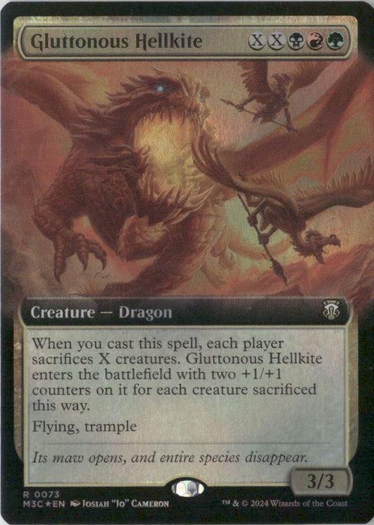 Scan Image | Gluttonous Hellkite (Extended Art) (Ripple Foil) - Commander: Modern Horizons 3 | [F7286F24]