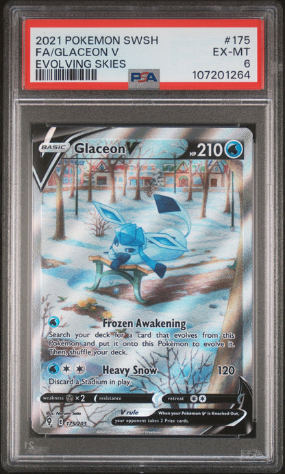 2021 Pokemon Sword & Shield Evolving Skies 175 Glaceon V