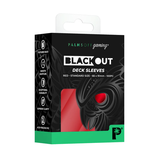 Blackout Deck Sleeves Red - 100pc