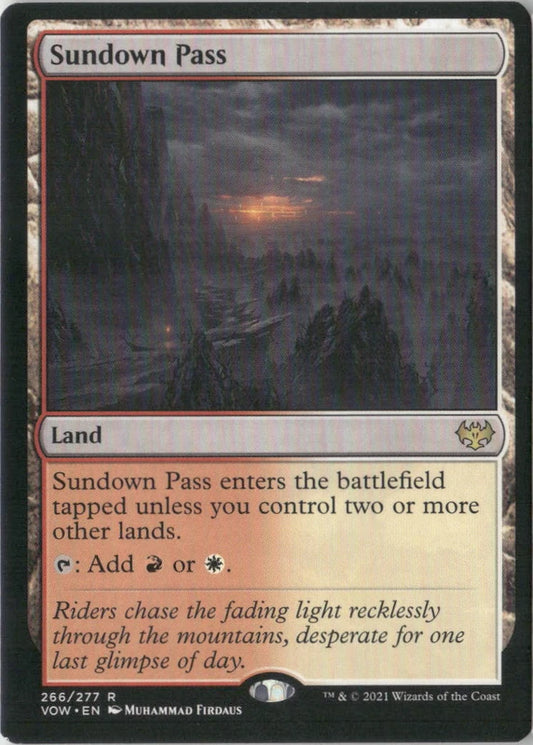 Scan Image | Sundown Pass - Innistrad: Crimson Vow | [27B6F55A]