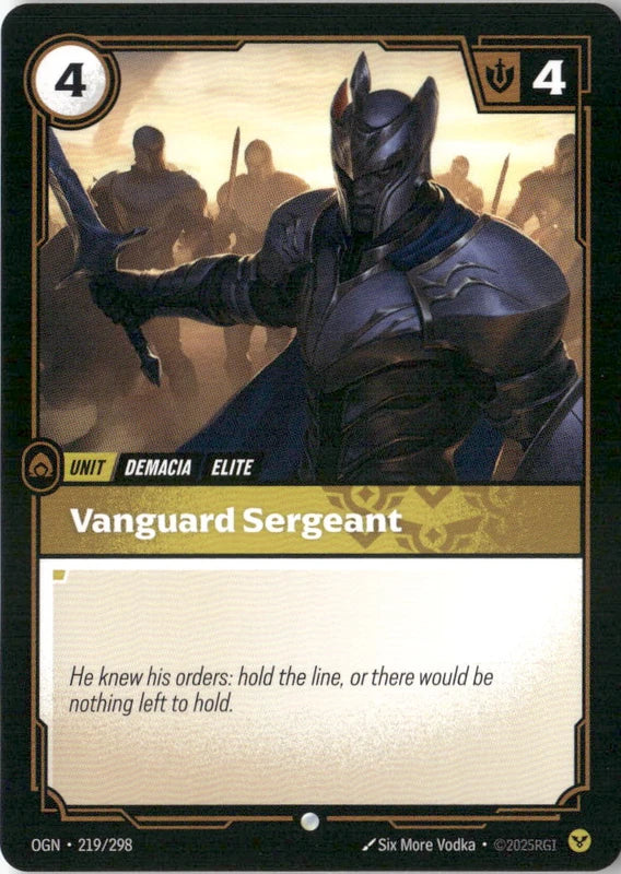 Vanguard Sergeant - Origins