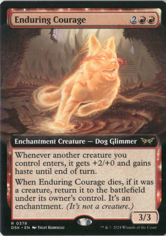 Scan Image | Enduring Courage (Extended Art) - Duskmourn: House of Horror | [3758A72C]