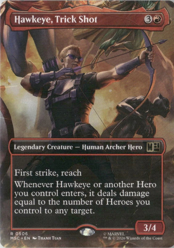 Scan Image | Hawkeye, Trick Shot (Borderless) - Commander: Marvel Super Heroes | [D457F820]