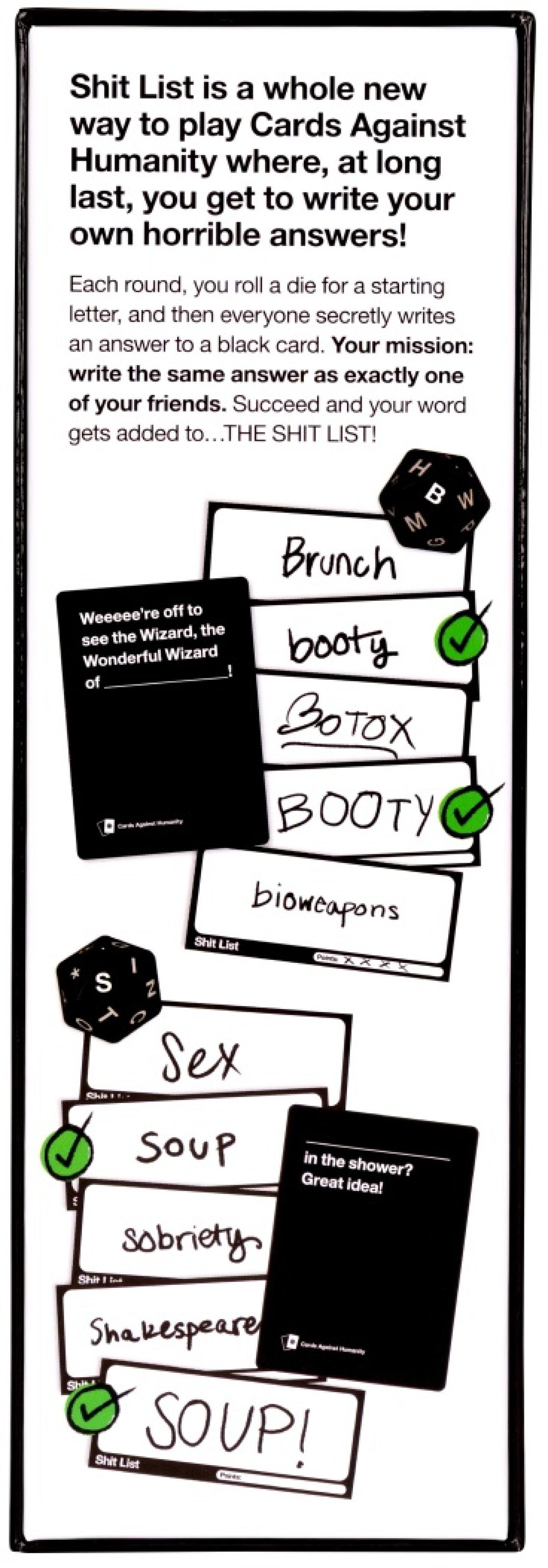 Cards Against Humanity - Shit List Party Game