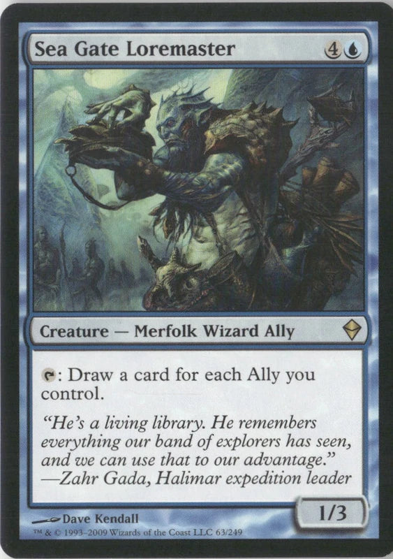 Scan Image | Sea Gate Loremaster - Zendikar | [9600BA0D]