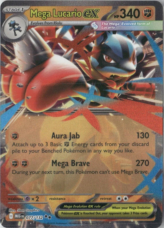 Mega Lucario ex - 077/132 - ME01: Mega Evolution