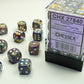 Chessex D6 Festive 12mm d6 Carousel/white Dice Block (36 dice)