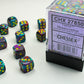 Chessex D6 Festive 12mm d6 Mosaic/yellow Dice Block (36 dice)