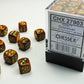 Chessex D6 Glitter 12mm d6 Gold/silver Dice Block (36 dice)