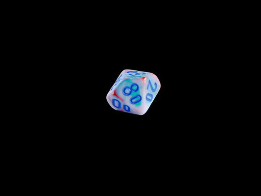 Chessex Tens 10 Dice Festive Mini-Polyhedral Pop Art/blue Tens 10