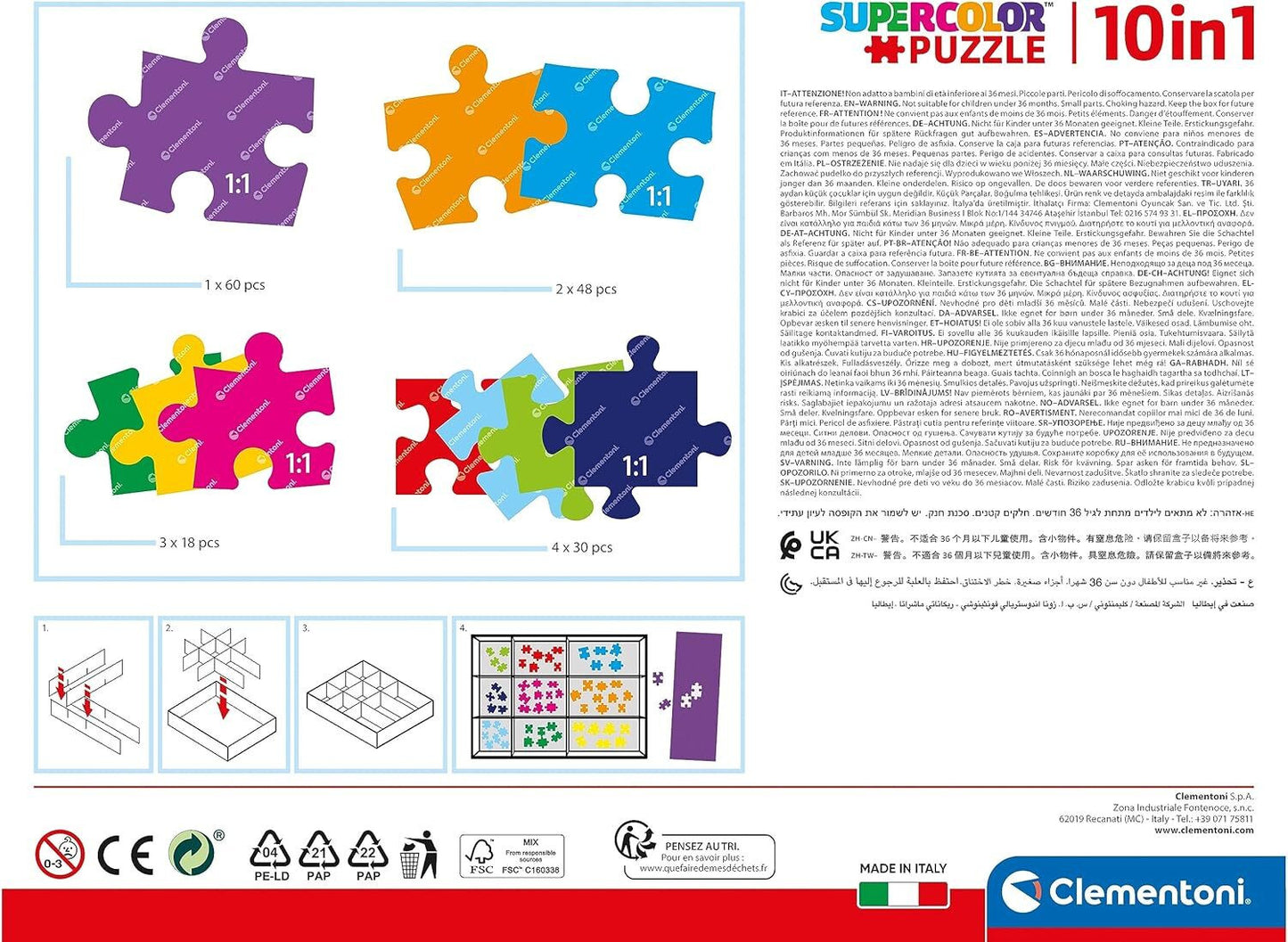 Clementoni 10 in 1 Puzzle DC Comics