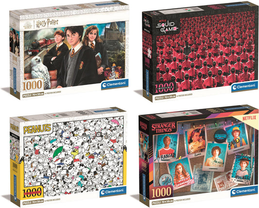 Clementoni Compact Box Puzzles Assortment 1 (4 Puzzles)