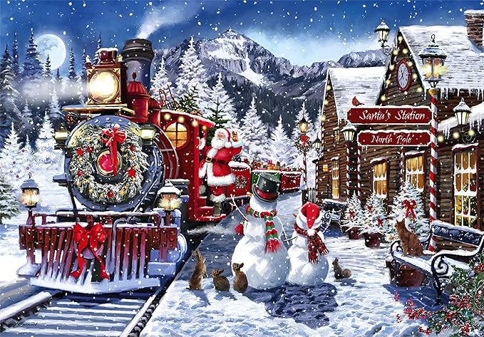 Clementoni Impossible Puzzle Train Station With Santa 500 Pieces