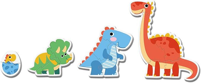 Clementoni My First Puzzles Dinosaurs 4 Shaped Puzzles