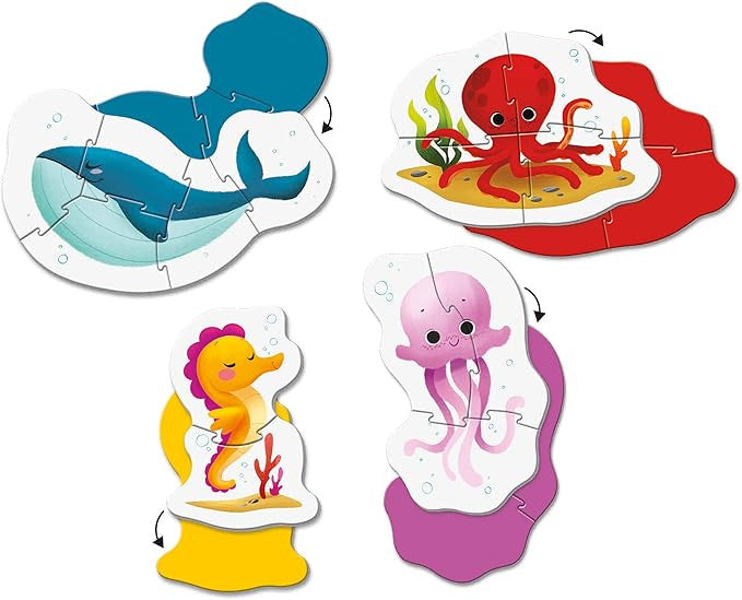 Clementoni My First Puzzles Sea Life 4 Shaped Puzzles