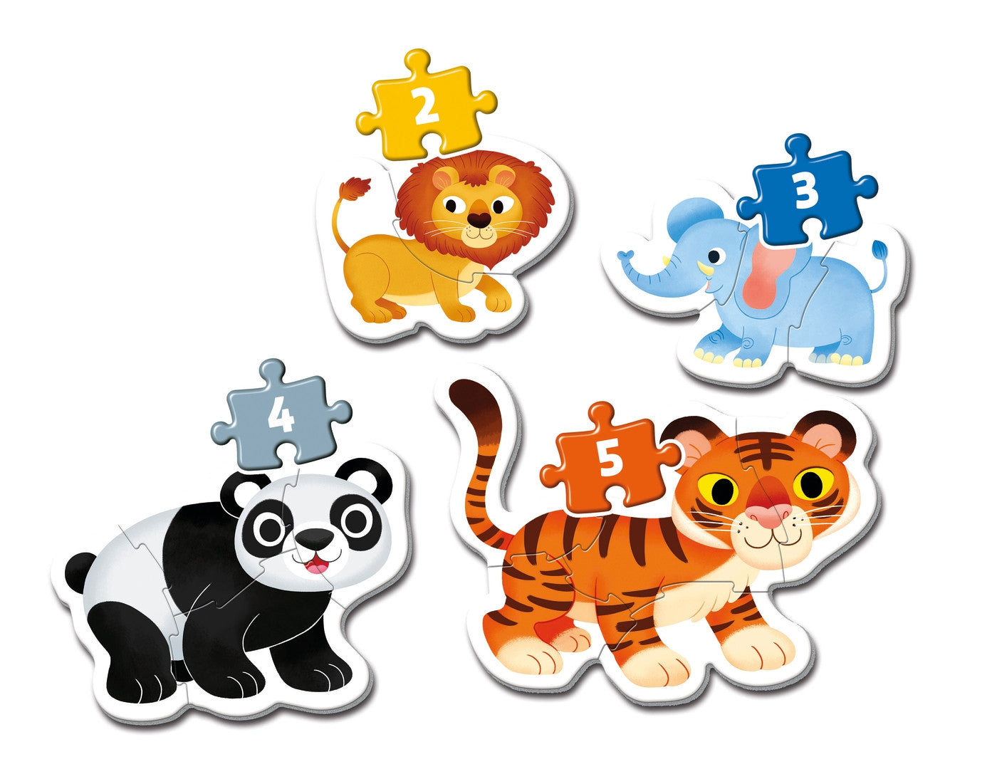 Clementoni My First Puzzles Wild Animals 4 Shaped Puzzles