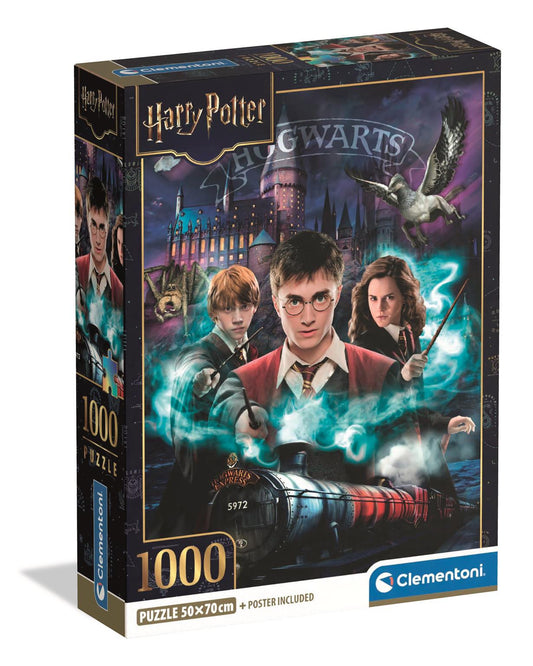 Clementoni Puzzle Harry Potter Hogwarts Poster Included 1,000 Pieces