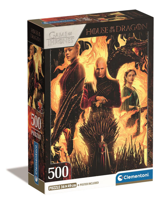 Clementoni Puzzle House of Dragon Poster Included 500 Pieces