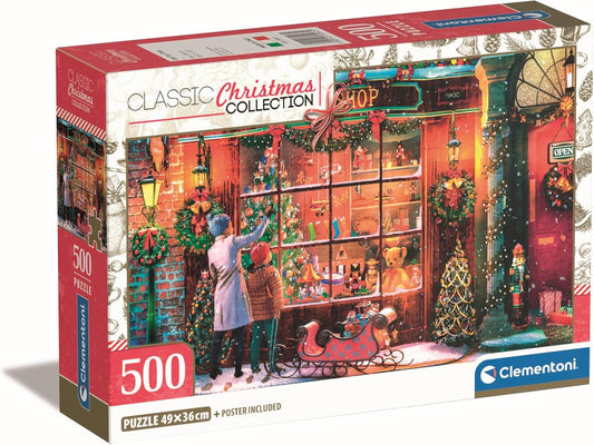 Clementoni Puzzle Old Toy Shop Poster Included 500 Pieces