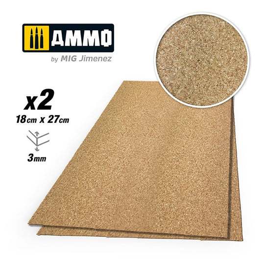 Ammo by MIG - Create Cork - Fine Grain (3Mm) – 2 Pcs.