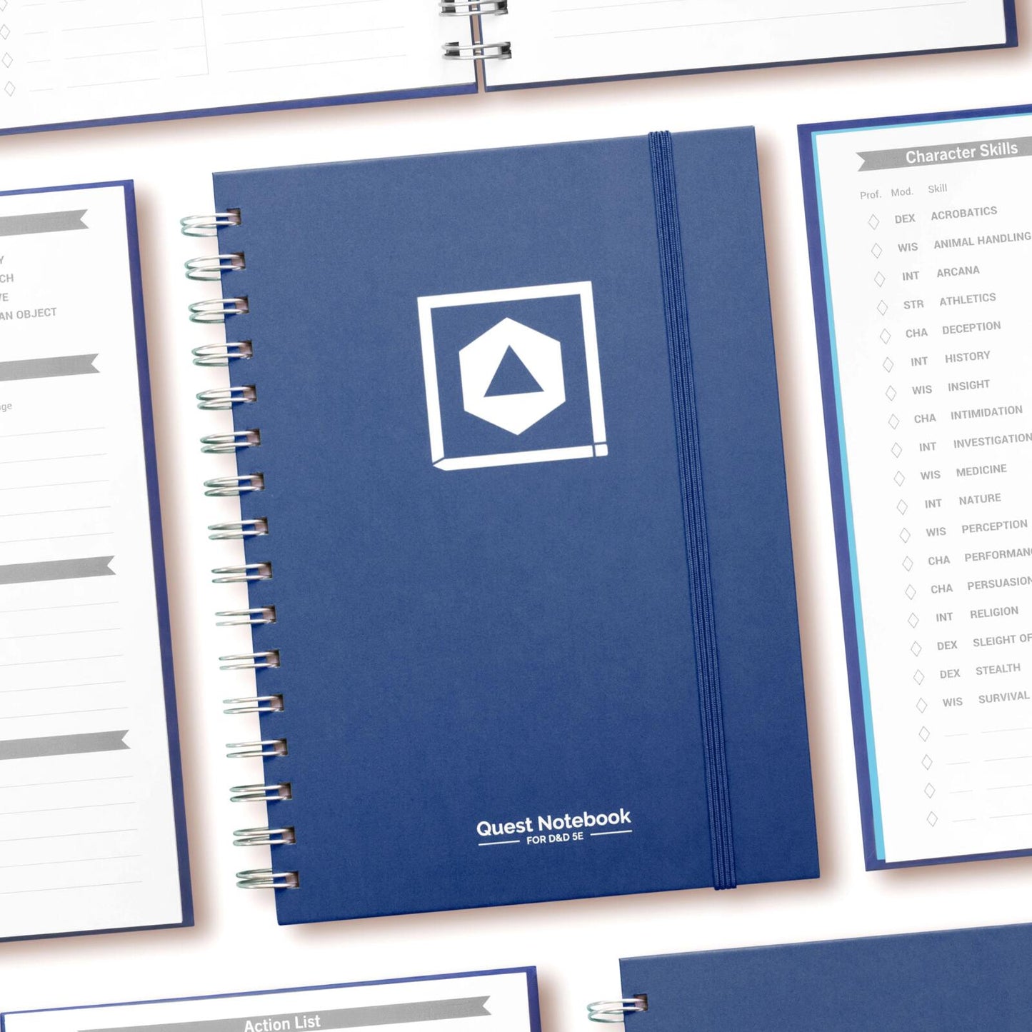D&D Character Quest Notebook - Heroic Blue