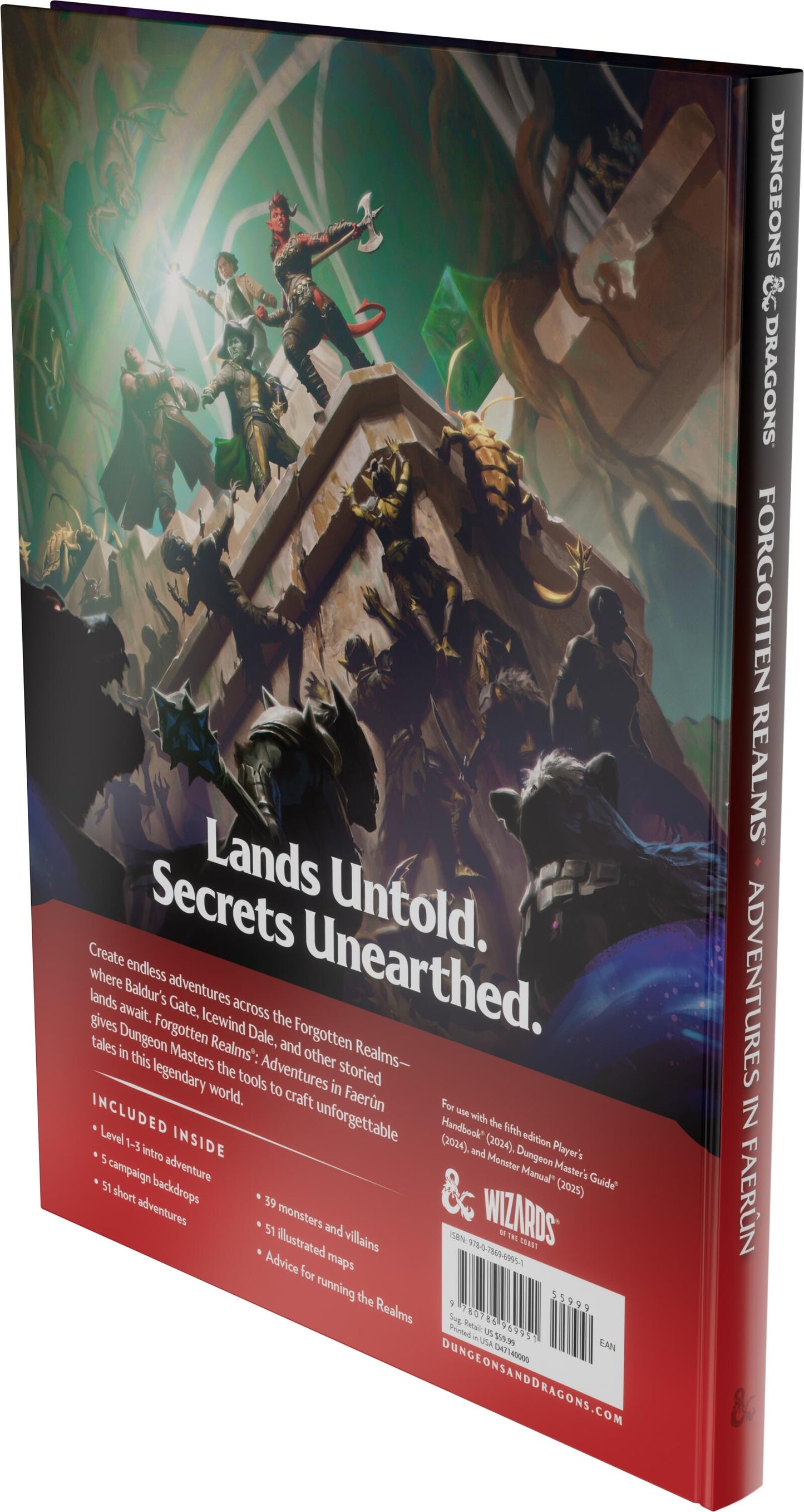 D&D Dungeons & Dragons Forgotten Realms Adventures in Faerun Hardcover