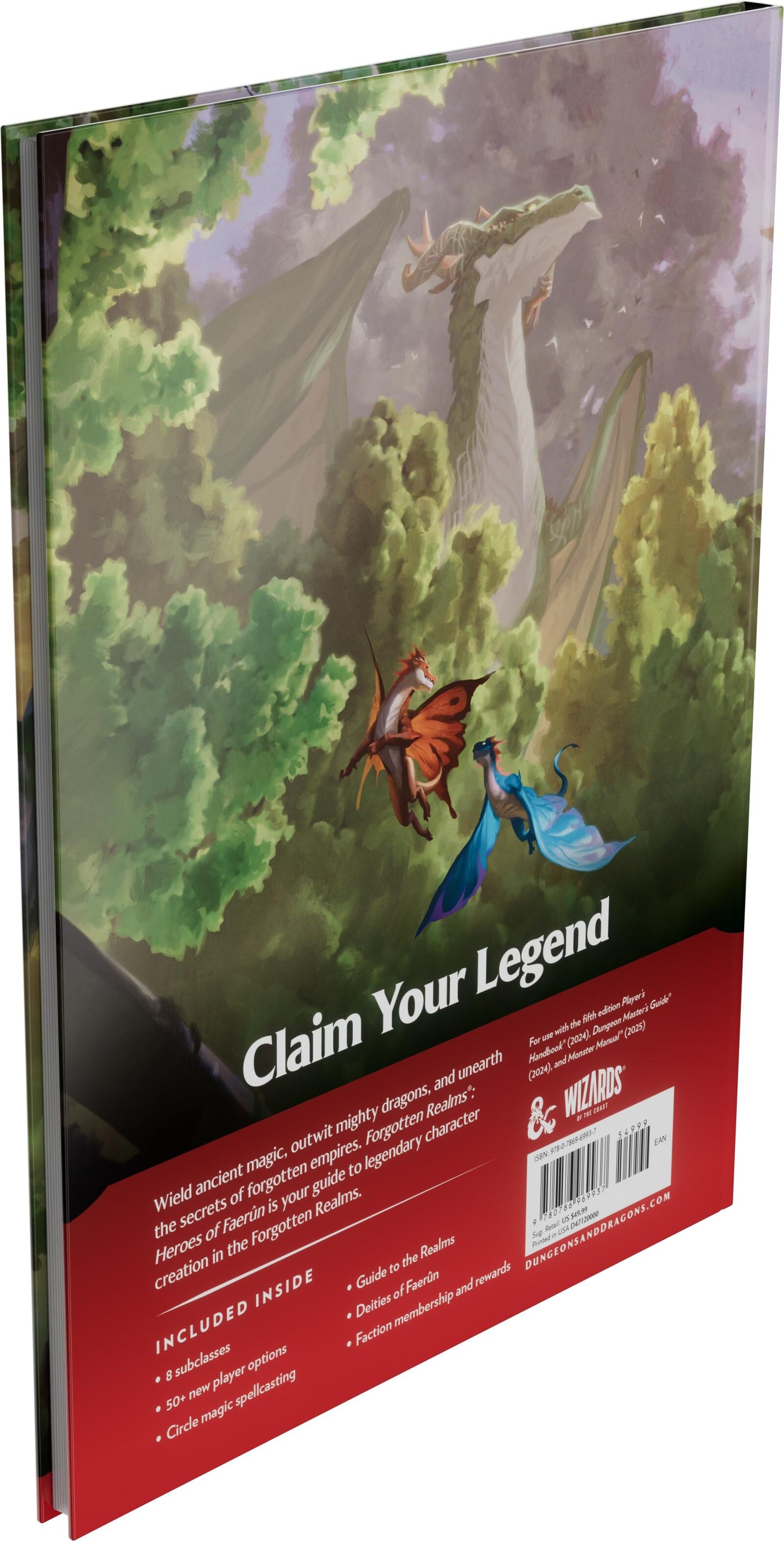 D&D Dungeons & Dragons Forgotten Realms Heroes of Faerun Player Expansion Hardcover