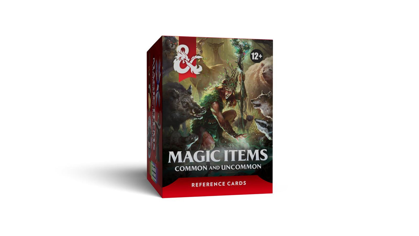 D&D Dungeons & Dragons Reference Cards Magic Items Common and Uncommon