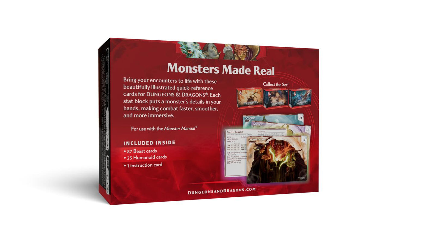 D&D Dungeons & Dragons Reference Cards Monsters Animals and NPCs CR 0-5
