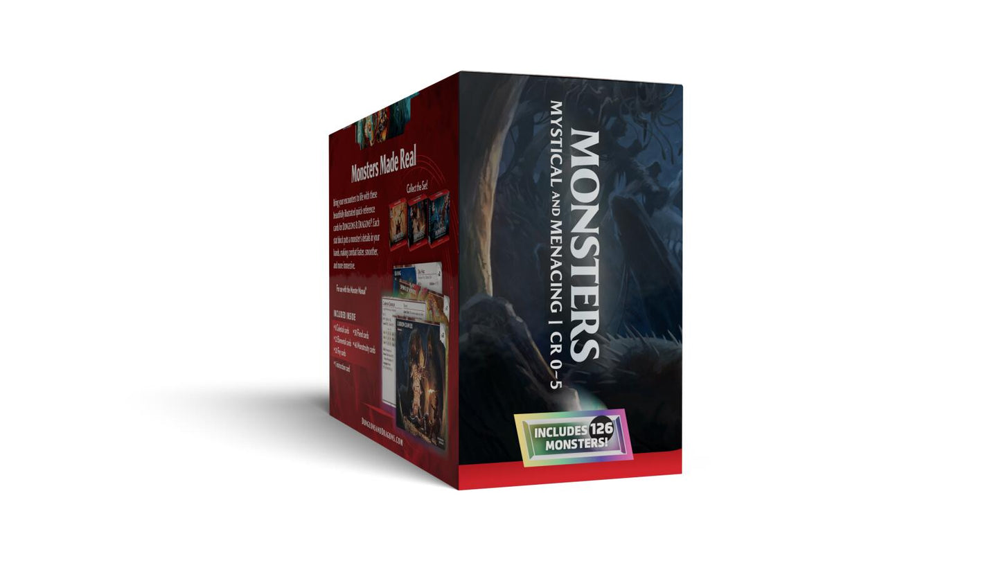 D&D Dungeons & Dragons Reference Cards Monsters Mystical and Menacing CR 0-5