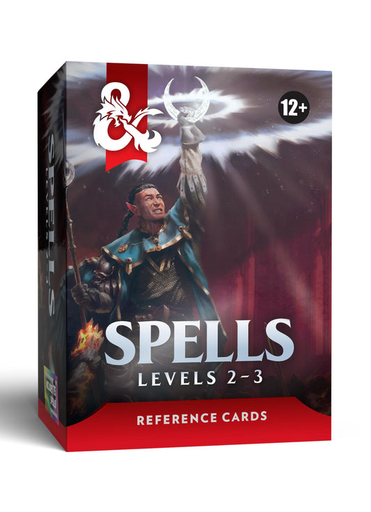 D&D Dungeons & Dragons Reference Cards Spells Levels 2-3