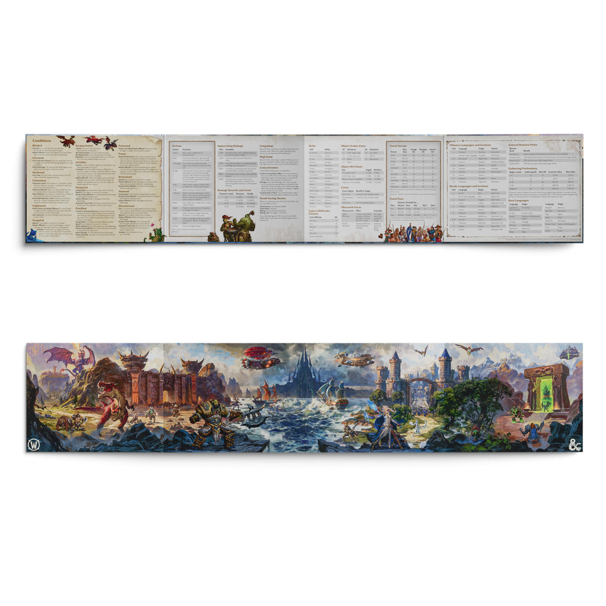D&D Dungeons & Dragons World of Warcraft Dungeons Masters Screen