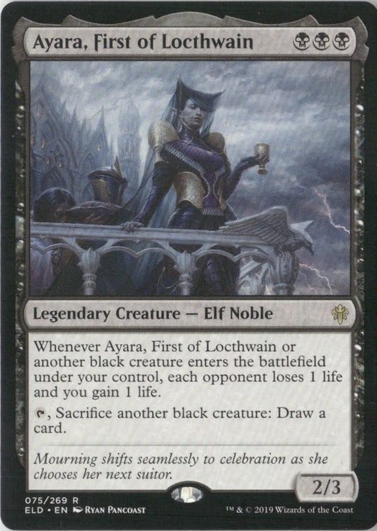 Scan Image | Ayara, First of Locthwain - Throne of Eldraine | [53B42B95]