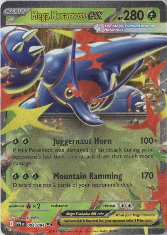 Mega Heracross ex - 004/094 - ME02: Phantasmal Flames