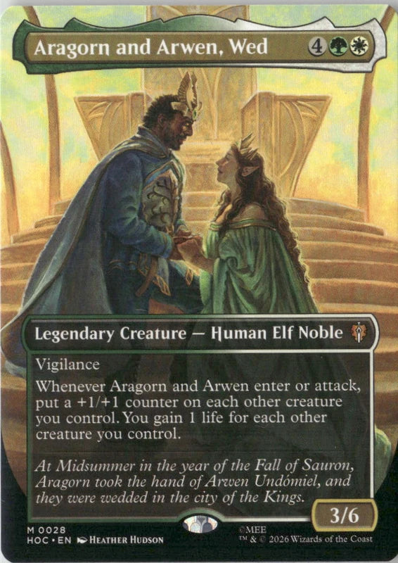 Scan Image | Aragorn and Arwen, Wed (Borderless) - The Hobbit: Eternal-Legal | [DBAEC183]