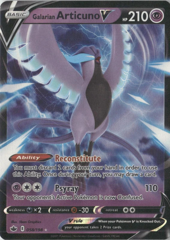 Galarian Articuno V - SWSH06: Chilling Reign