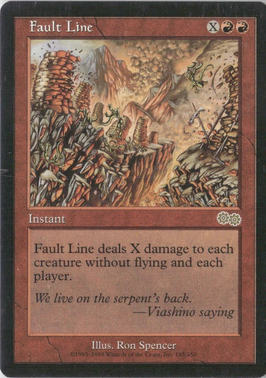 Scan Image | Fault Line - Urza's Saga | [CBA627D3]