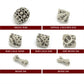 D7-Die Set Dice Skull & Bone Full 7 Dice Set - Cleaned Bone White