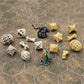 D7-Die Set Dice Skull & Bone Full 7 Dice Set - Cleaned Bone White