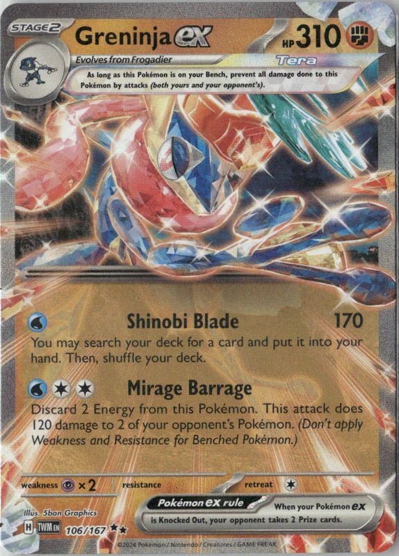 Greninja ex - 106/167 - SV06: Twilight Masquerade