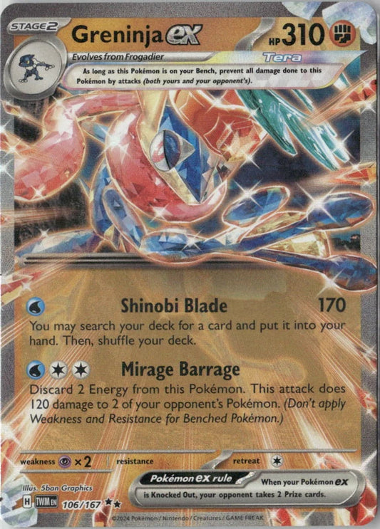 Greninja ex - 106/167 - SV06: Twilight Masquerade
