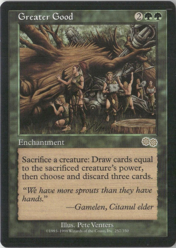 Scan Image | Greater Good - Urza's Saga | [3219A28D]