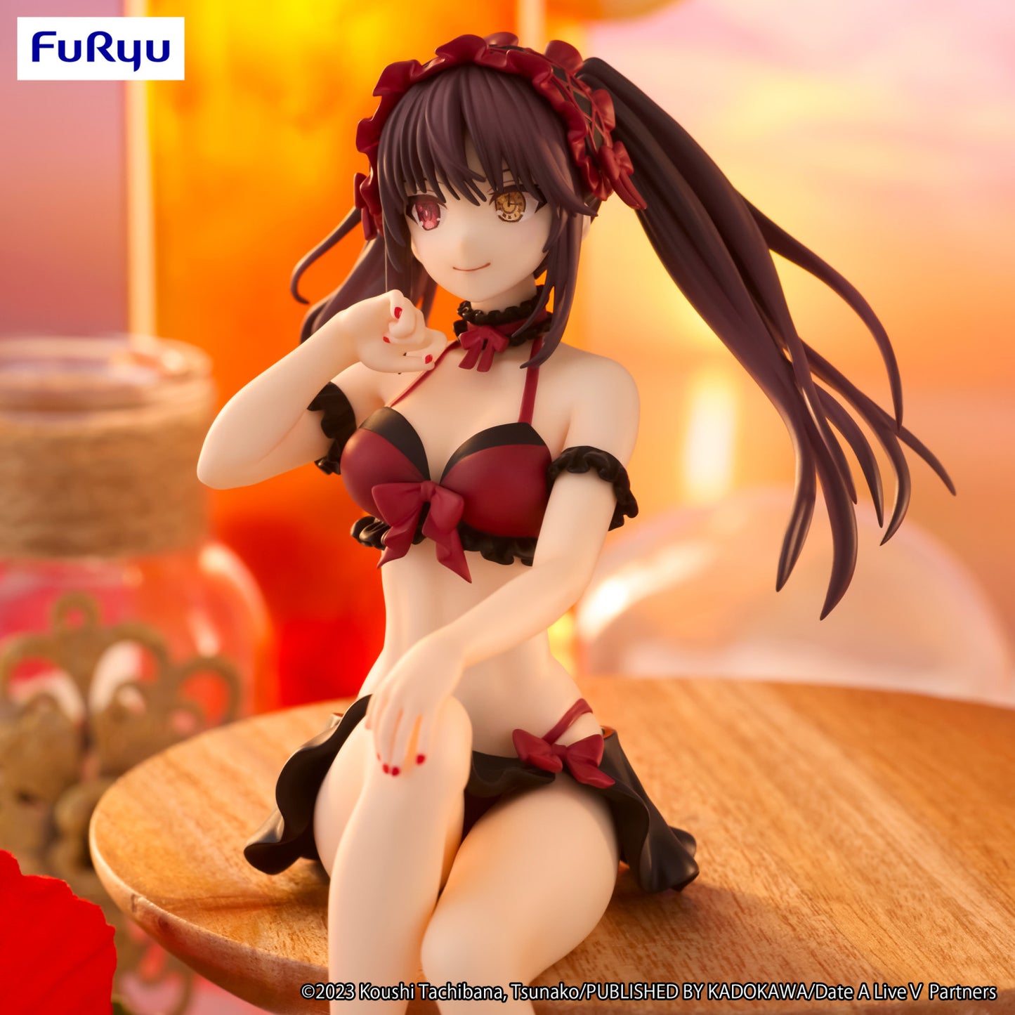 Date a Live V Noodle Stopper Figure Kurumi Tokisaki Swimsuit Version