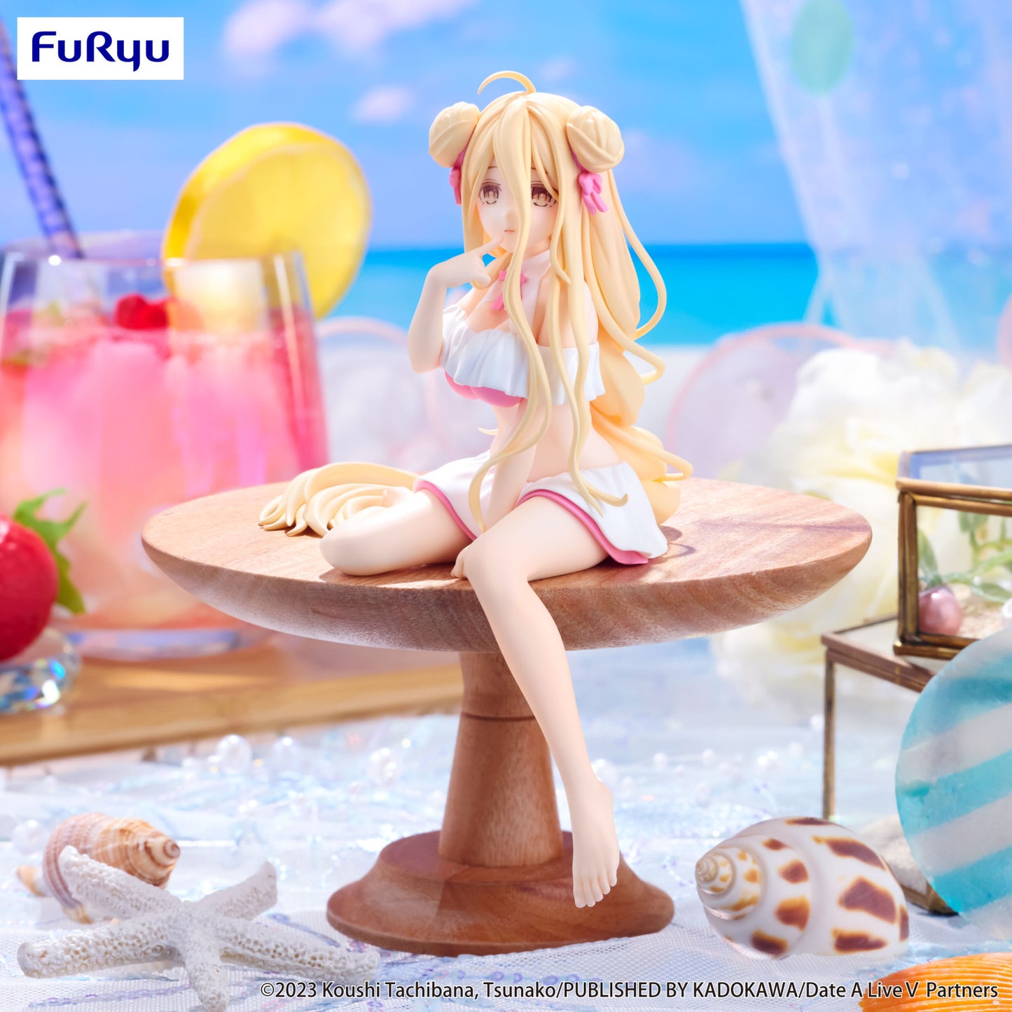Date a Live V Noodle Stopper Figure Mukuro Hoshimiya Swimsuit Version